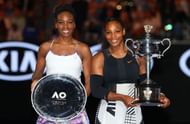 Serena Williams (R) and Venus Williams (L) at the 2017 Australian Open.